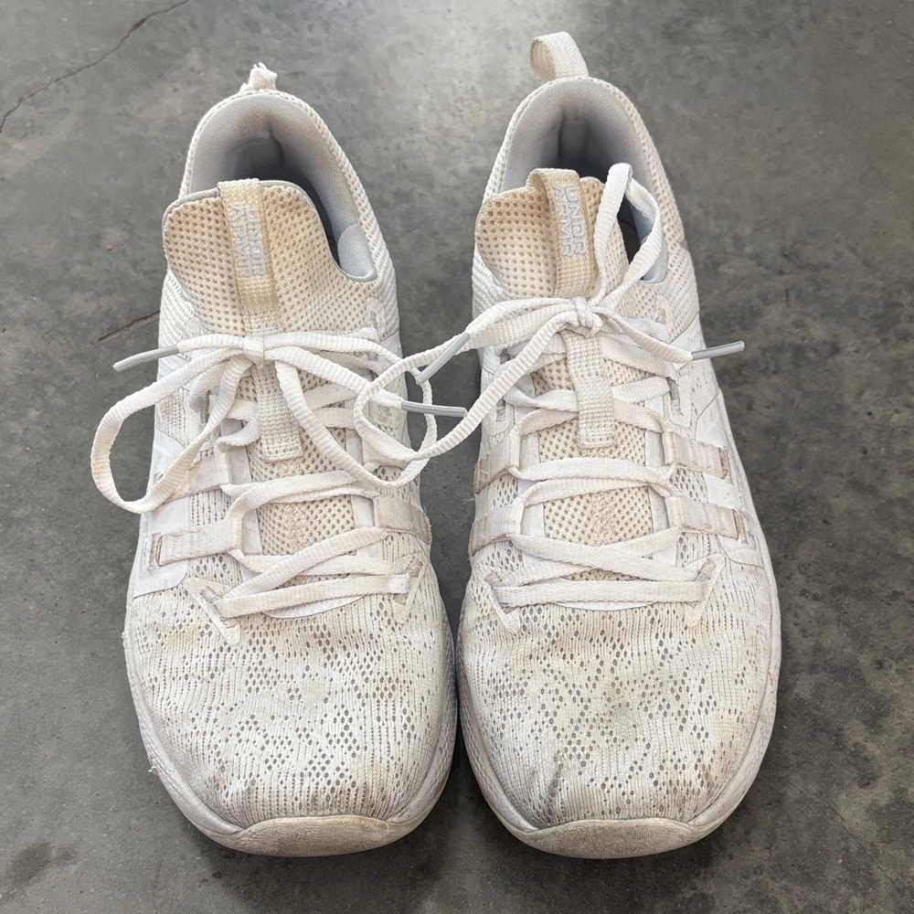 Women's White Under Armour Athletic Shoes